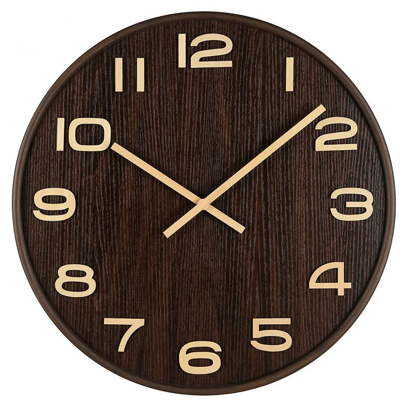 Horloge Murale Moderne  Style Bois Massif