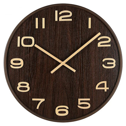 Horloge Murale Moderne  Style Bois Massif