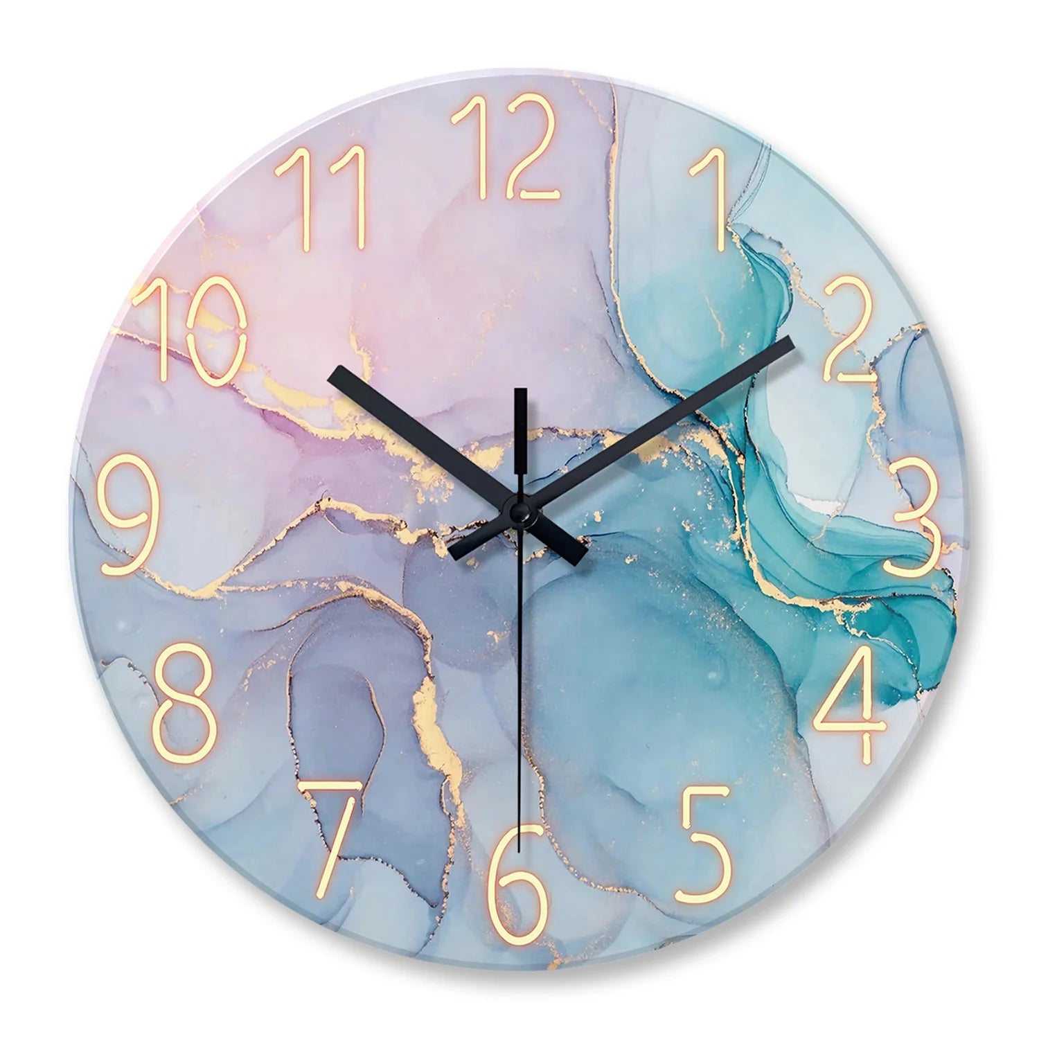 Horloge Murale  Art Abstrait Violet