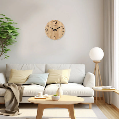Horloge Murale Bois Grain de Bois Moderne