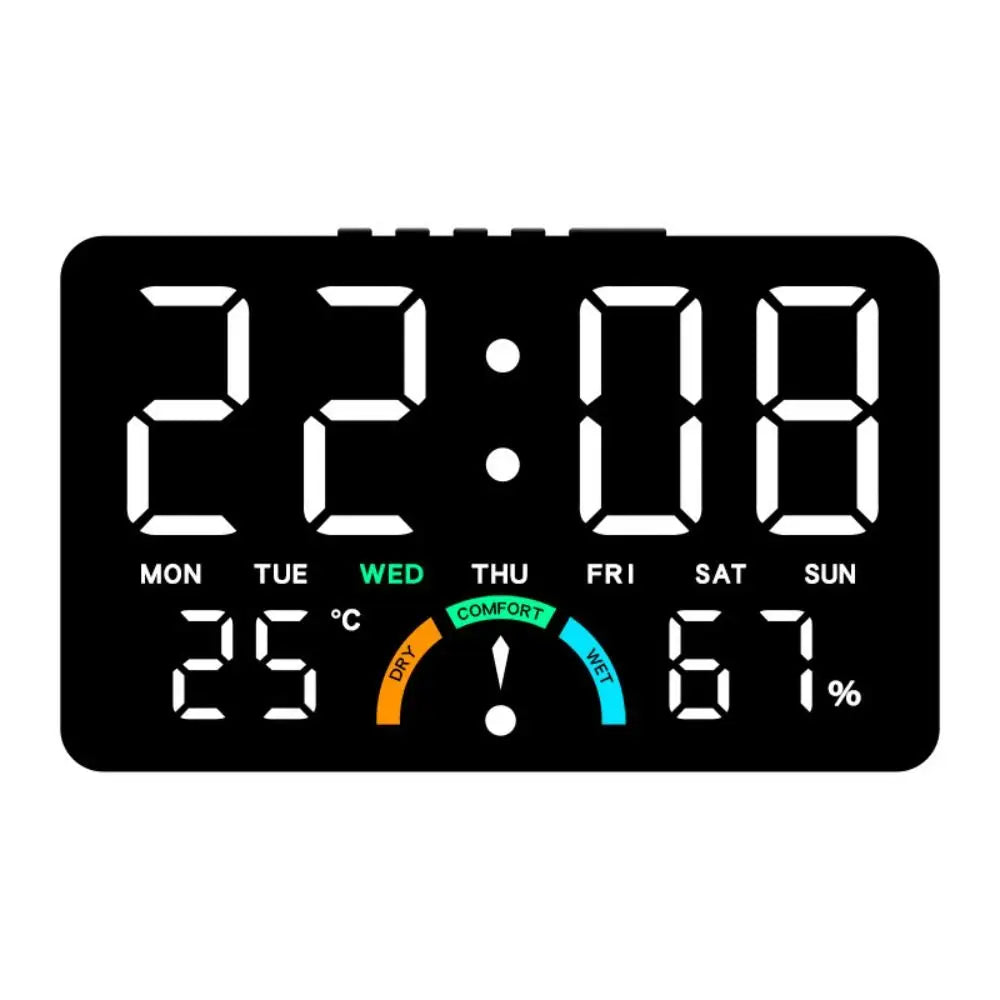 Horloge Murale Digitale  LED Multifonction Date et Température