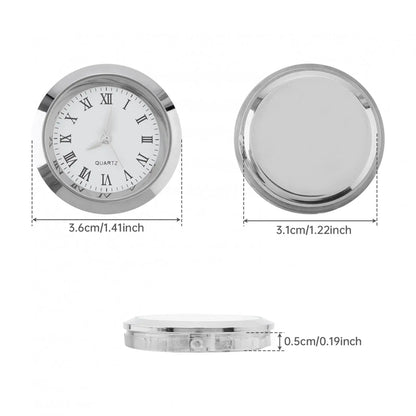 Horloge À Chiffres RomainsMouvement Quartz Argenté 37 mm