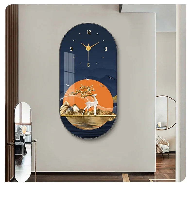 Horloge Murale Silencieuse Style Nordique en Bois Élégant 