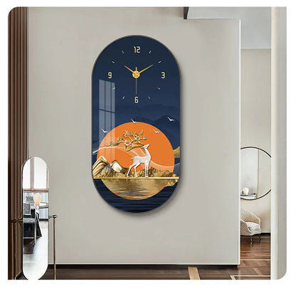 Horloge Murale Silencieuse Style Nordique en Bois Élégant 