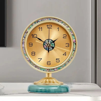 Horloge de Table  Éléphant Doré Design Antique