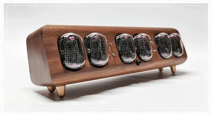 Horloge Nixie  Design Rétro à Tubes Ambre LED Moderne