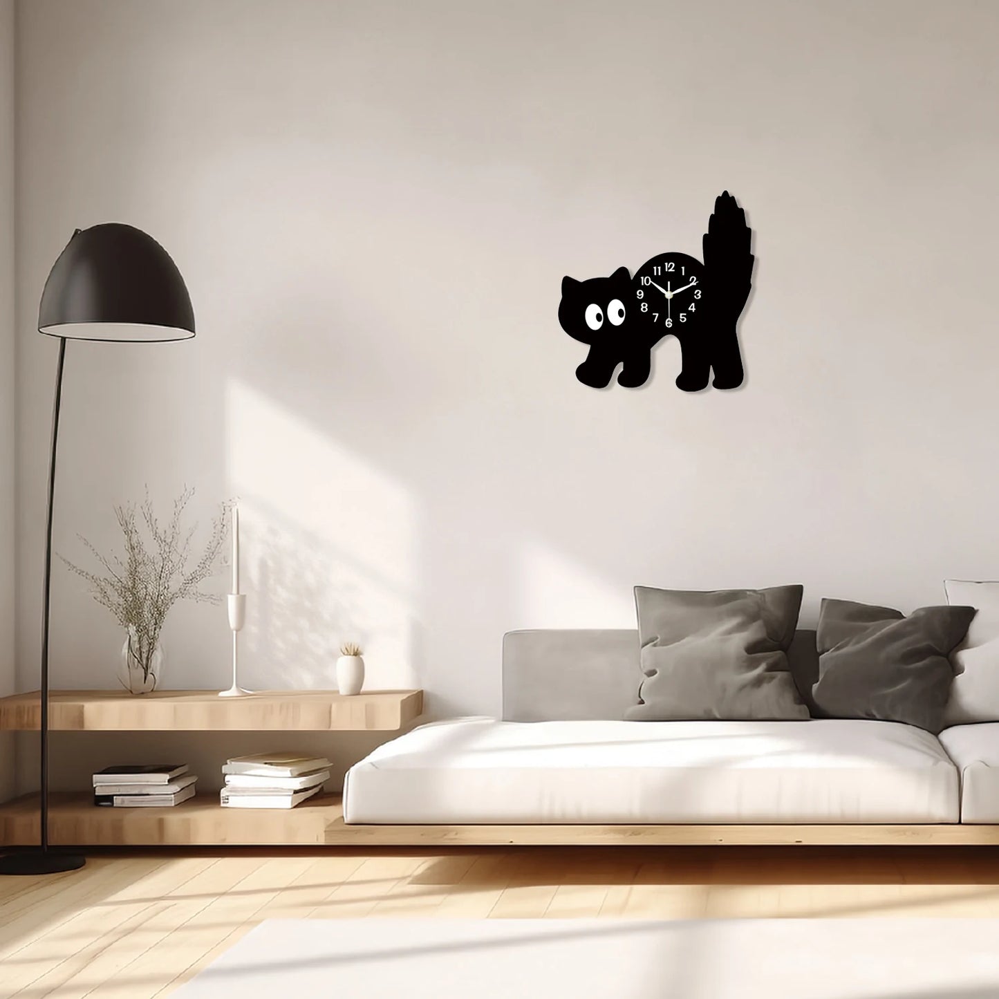 Horloge Chat Noir  Curieux de l'Heure