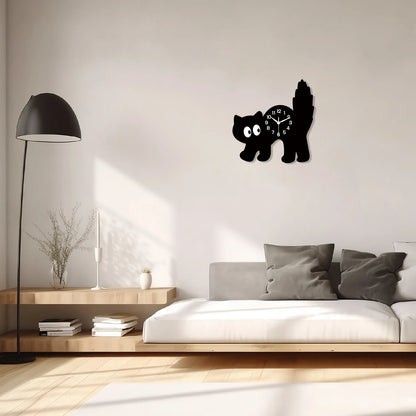 Horloge Chat Noir  Curieux de l'Heure
