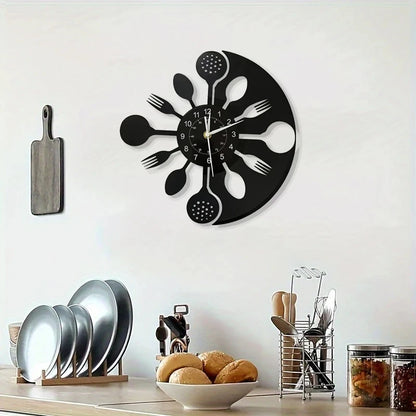 Horloge Murale Vintage  Vinyle Style Art Rétro Silencieuse