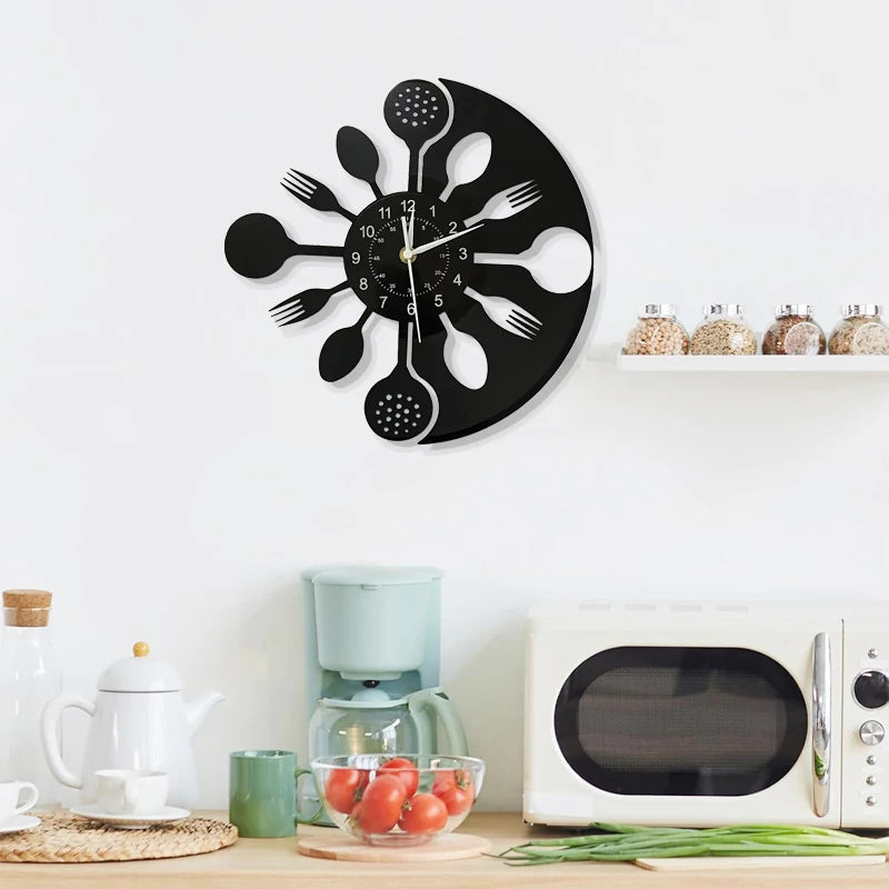 Horloge Murale Vintage  Vinyle Style Art Rétro Silencieuse