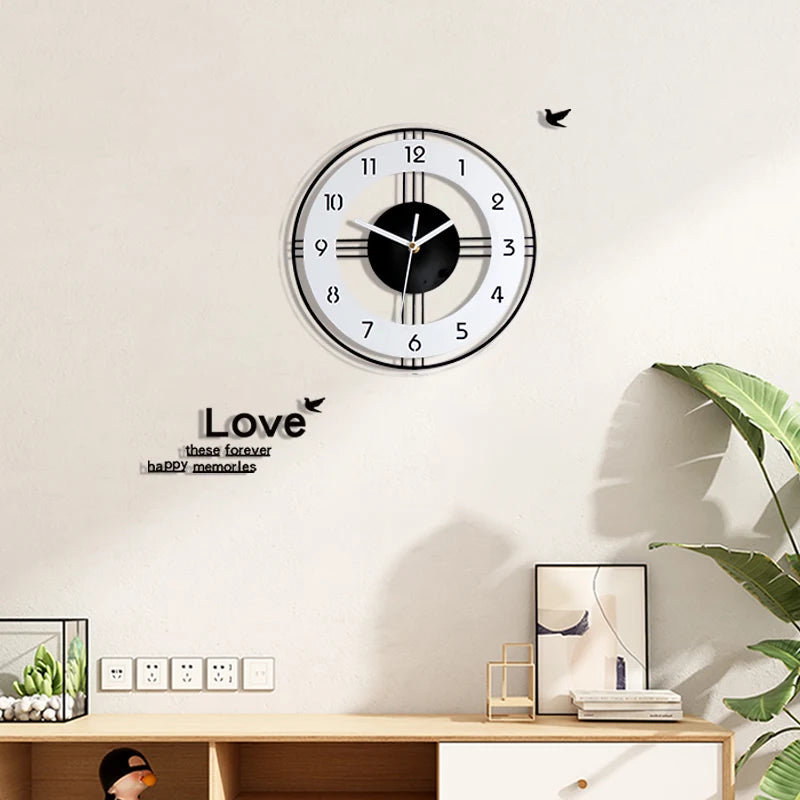 Horloge Murale Moderne Sans Cadre en Acrylique