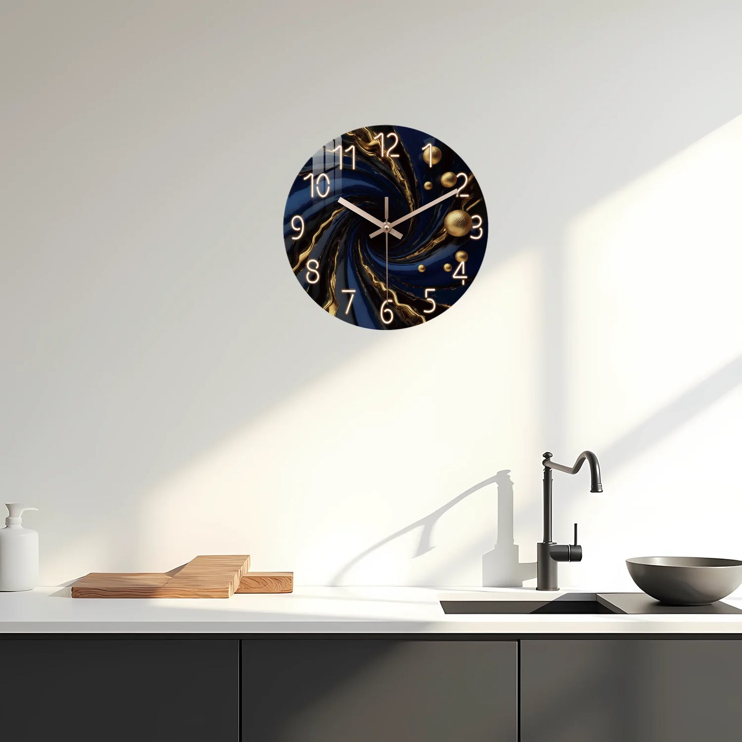 Grande Horloge Murale  Art Abstrait