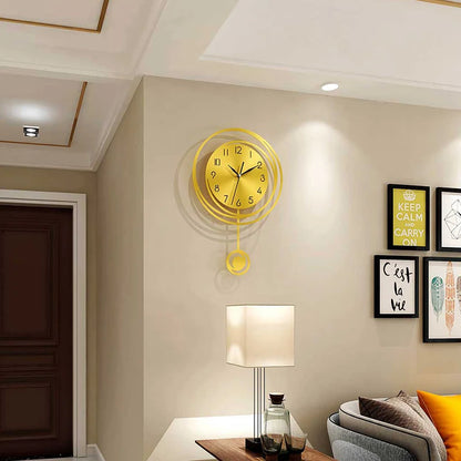 Horloge Murale SilencieuseDesign Rond avec Chiffres Arabes