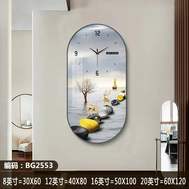 Horloge Murale Silencieuse Style Nordique en Bois Élégant 