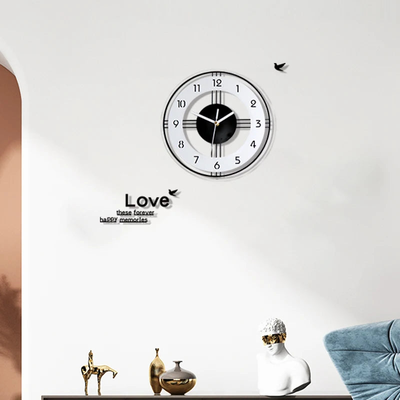 Horloge Murale Moderne Sans Cadre en Acrylique