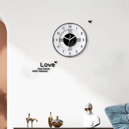 Horloge Murale Moderne Sans Cadre en Acrylique