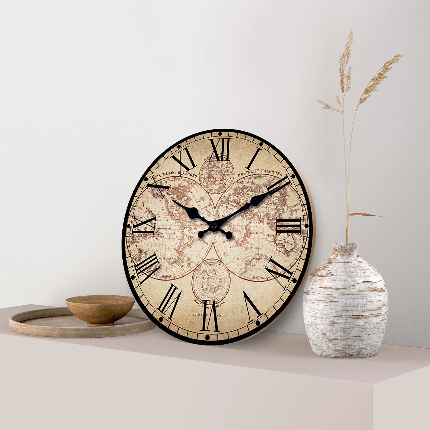 Horloge Murale Vintage  Boussole Navire Côte Nautique