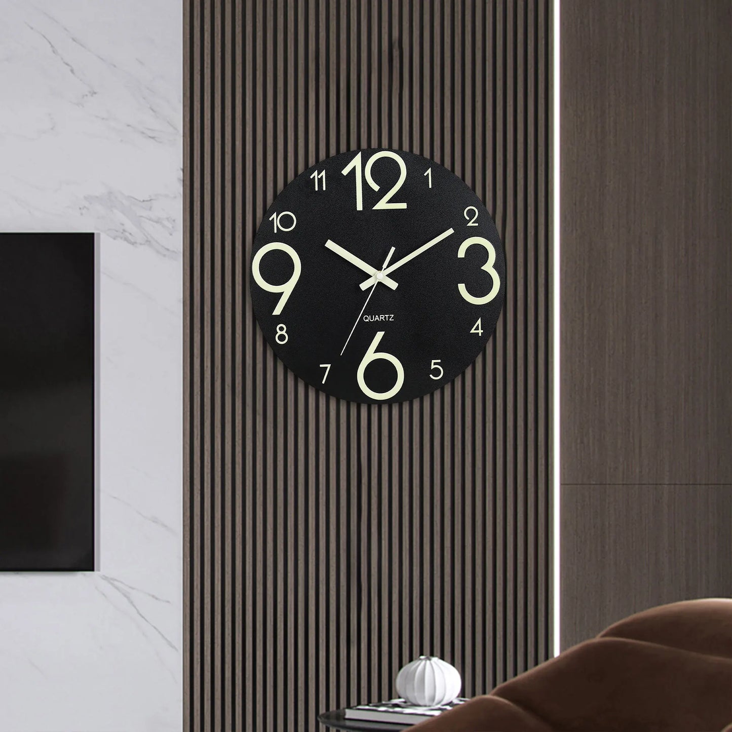 Horloge Murale Originale Ronde  Chiffres Lumineux