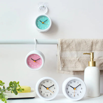 Horloge Murale Silencieuse Étanche Multifonction Sans Perçage