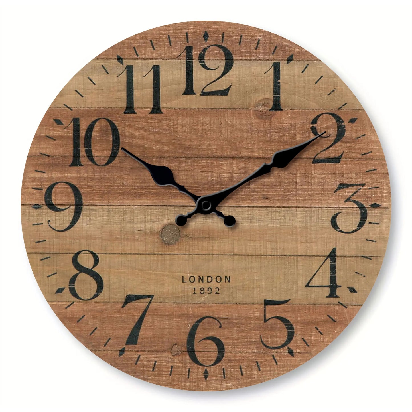 Horloge Murale Bois  Style Bois Recyclé