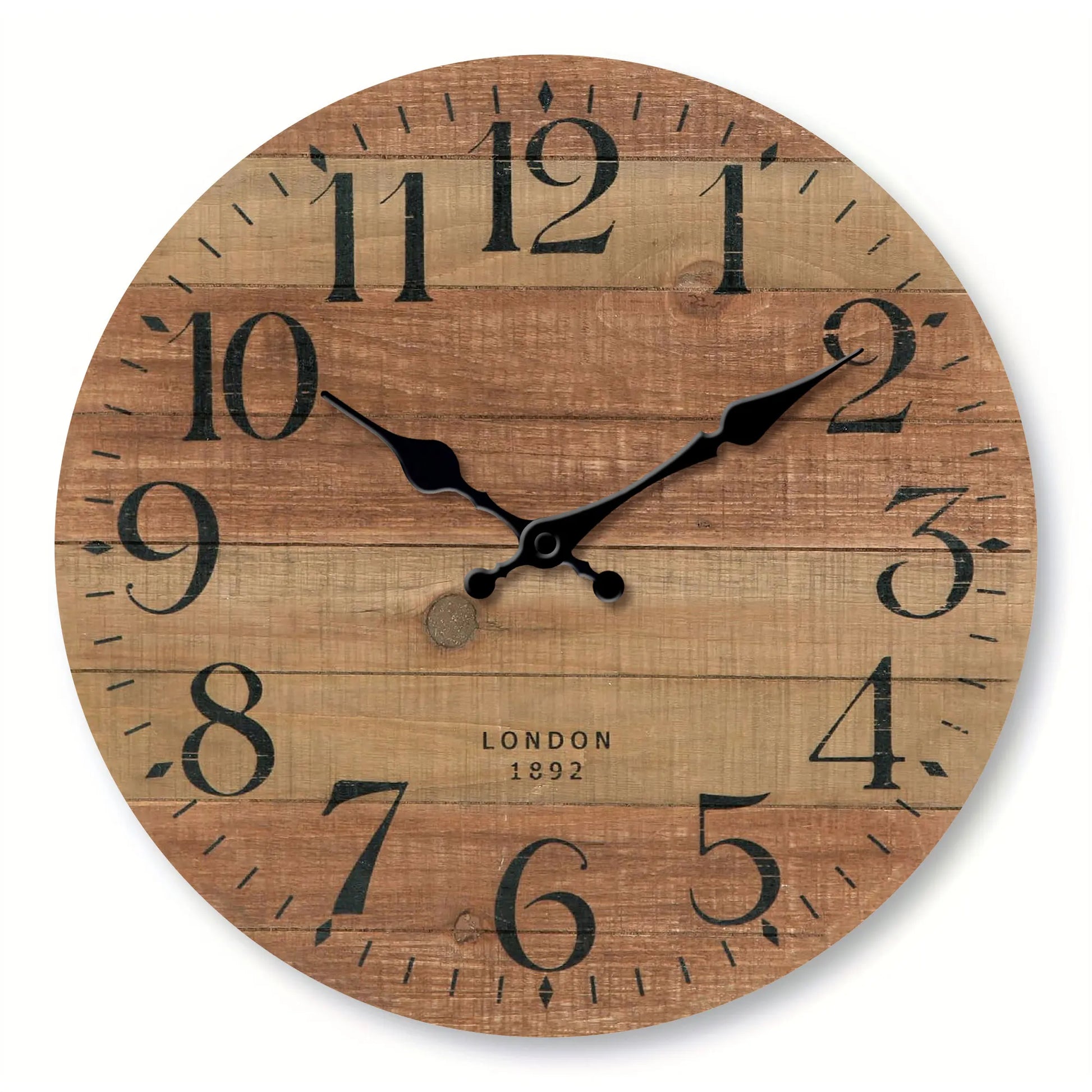 Horloge Murale Bois  Style Bois Recyclé
