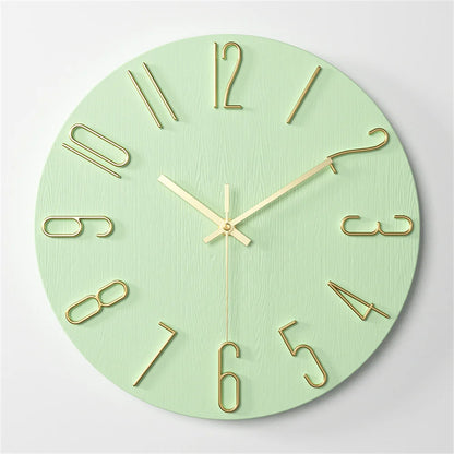 Horloge Murale Scandinave Beige Minimaliste 30cm