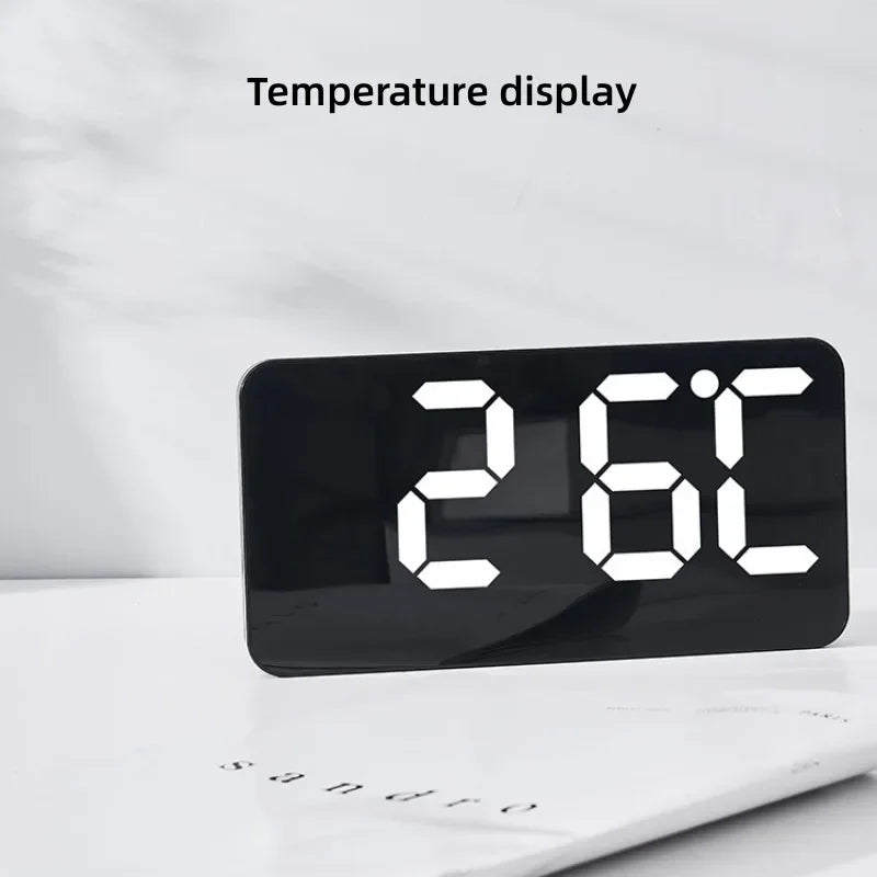 Horloge Murale Digitale  LED Grande Taille avec Double Alarme
