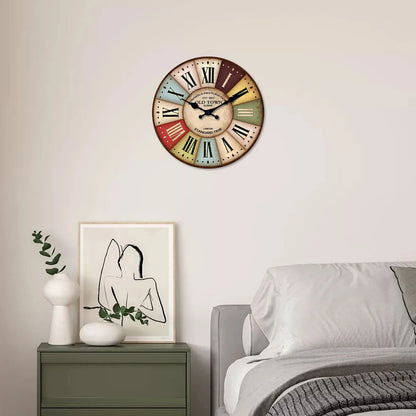 Horloge Chiffre Romain  Style Rétro Coloré