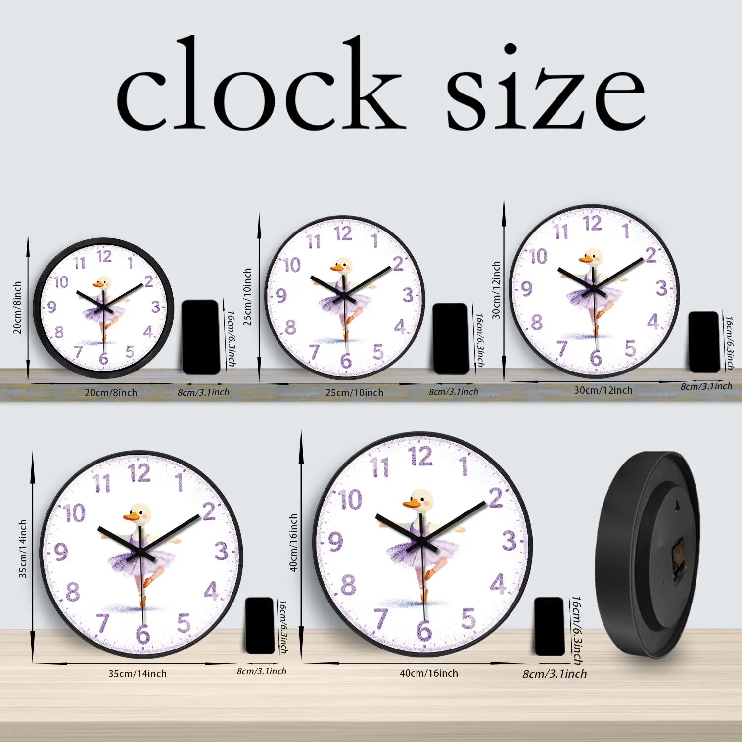 Horloge Murale Design  Cygne Ballet
