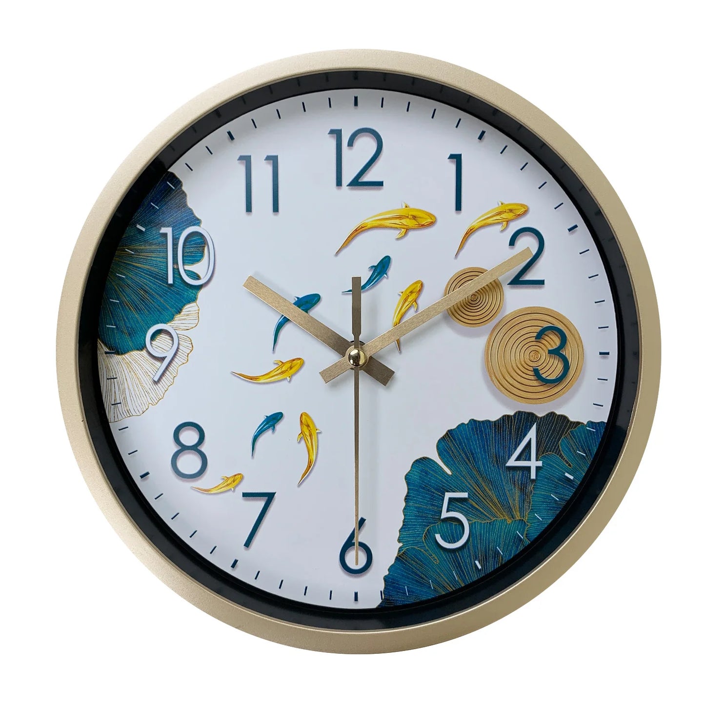 Horloge Décoration Murale  Carpes Koï Lotus