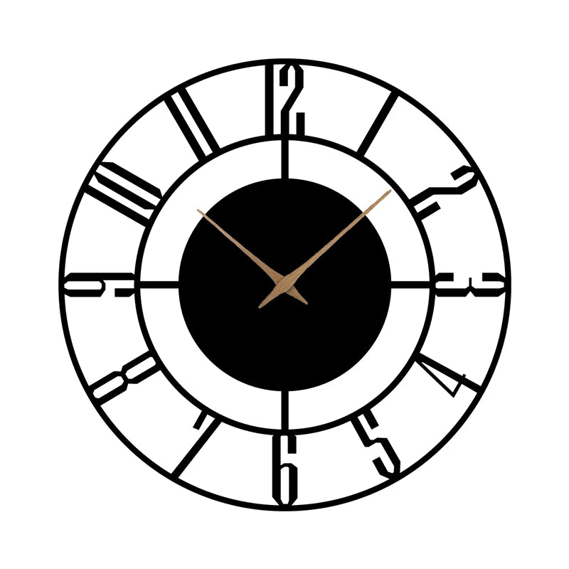 Horloge Murale Design Arabesque Minimaliste Métal 30 cm 