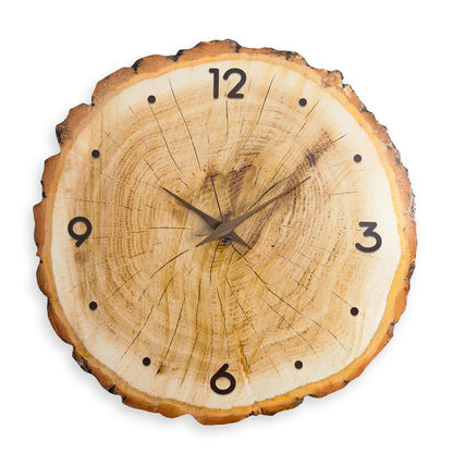 Horloge Murale Bois  Style Bûche
