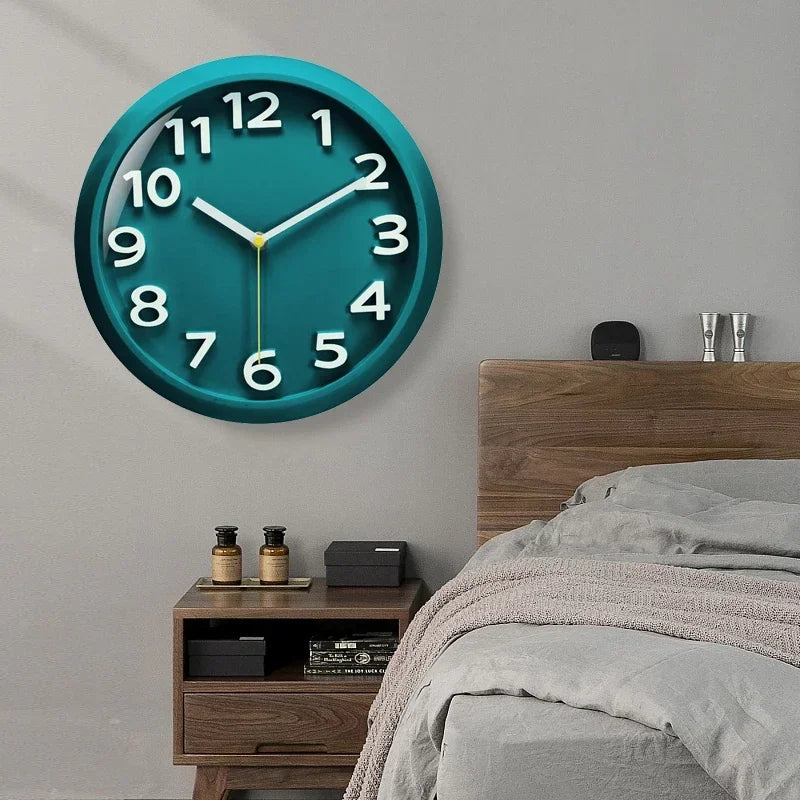Horloge Moderne  Métal Quartz Silencieuse Abstraite Grise