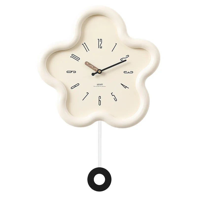 Horloge Pendule Murale Moderne  Forme de Fleur