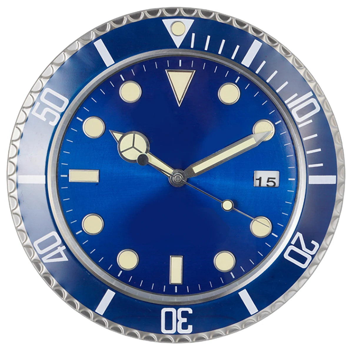 Horloge Murale Métal  Design Fluorescent 33cm Sans Piles