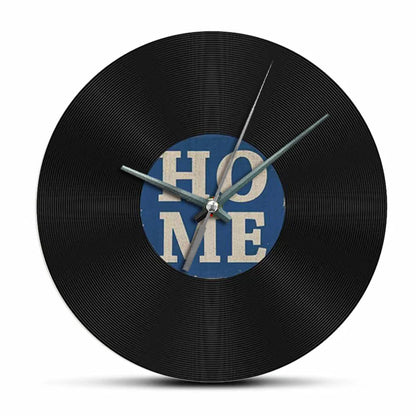 Horloge Murale Rétro  Vinyle Noir