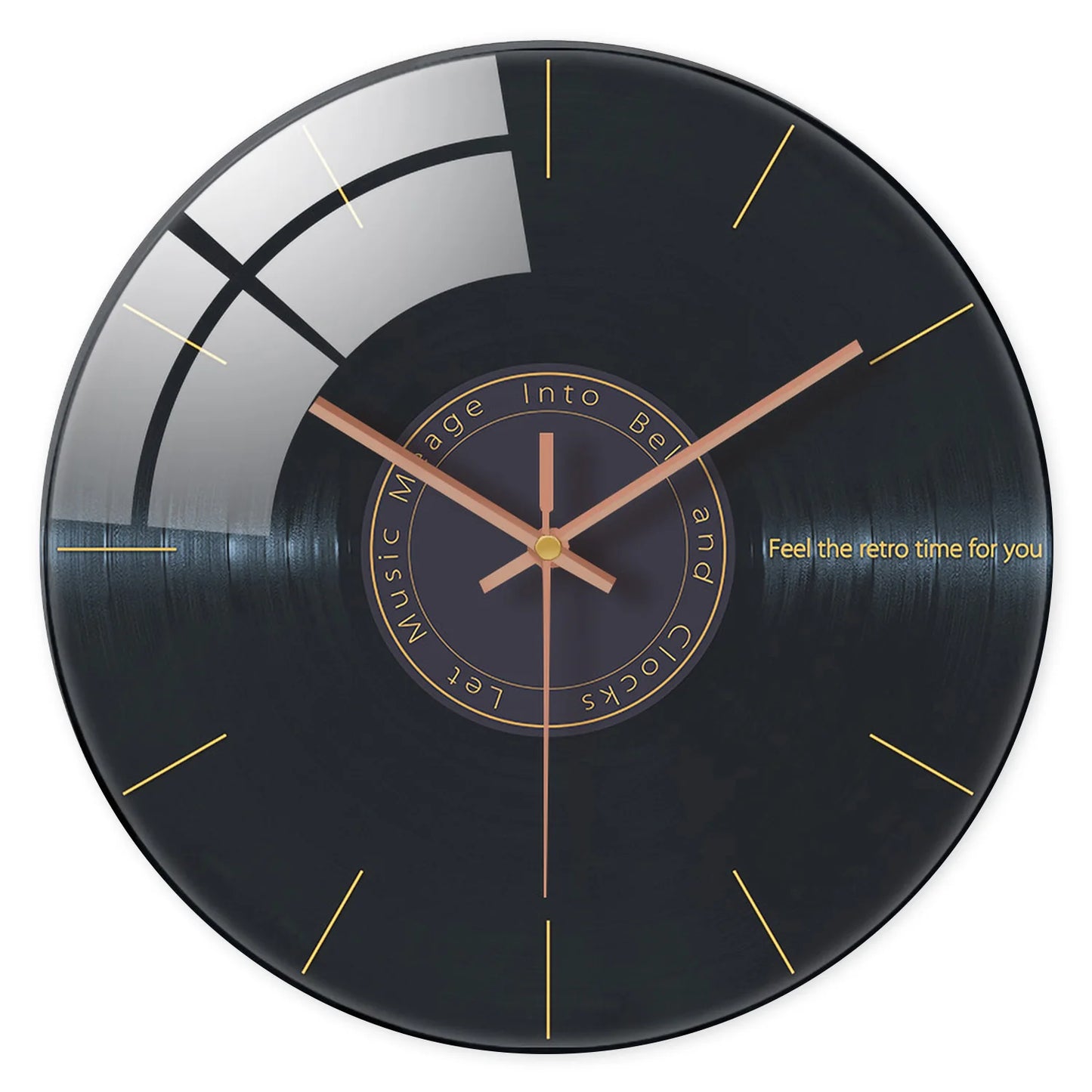 Horloge Murale Originale  Vinyle Noir
