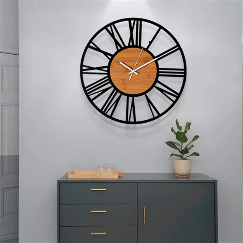 Grande Horloge Murale  Vintage Industrielle  60cm