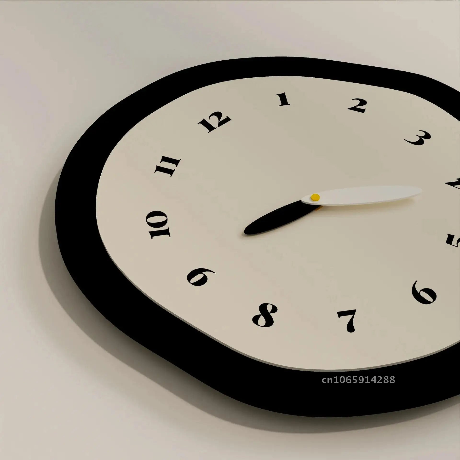Horloge Murale Silencieuse  Design Scandinave en Bois Blanc