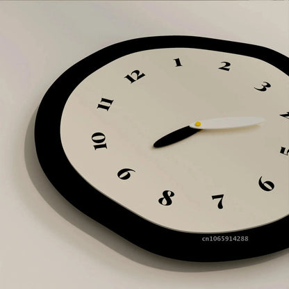 Horloge Murale Silencieuse  Design Scandinave en Bois Blanc
