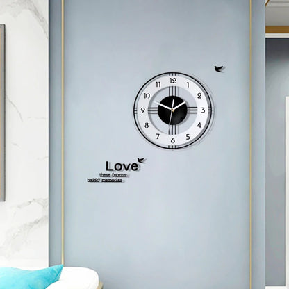 Horloge Murale Moderne Sans Cadre en Acrylique