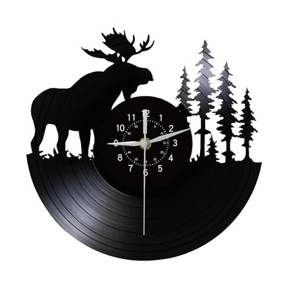 Horloge Murale Vintage  Style Animal Noir Créatif 30 cm