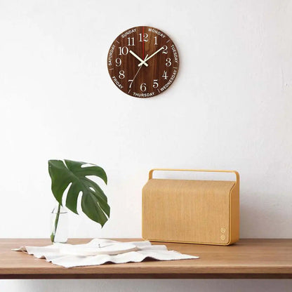 Horloge Sans Tic Tac Lumineuse Bois Style Nordique