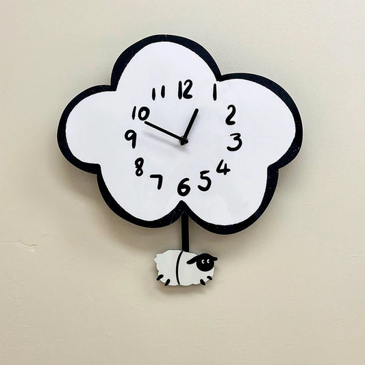 orloge Murale Silencieuse Chat Balancier Design Original