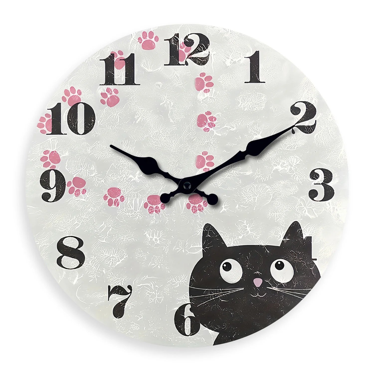 Horloge Chat Noir  Empreinte Cœur