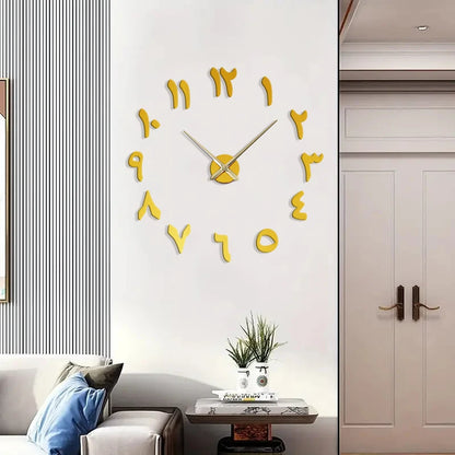 Horloge Murale DesignEffet Miroir - Style Art Déco Numérique