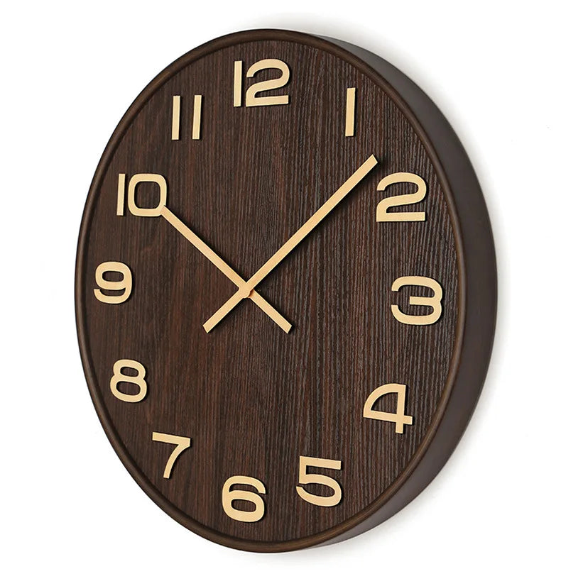 Horloge Murale Moderne  Style Bois Massif