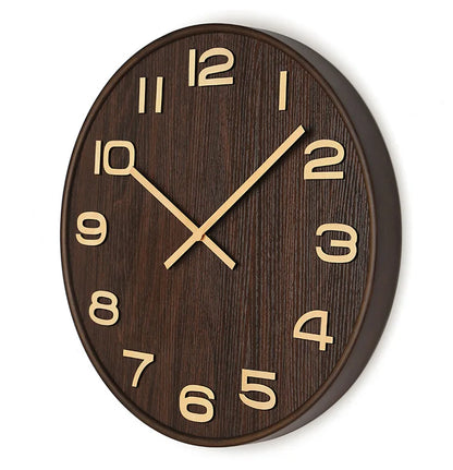 Horloge Murale Moderne  Style Bois Massif