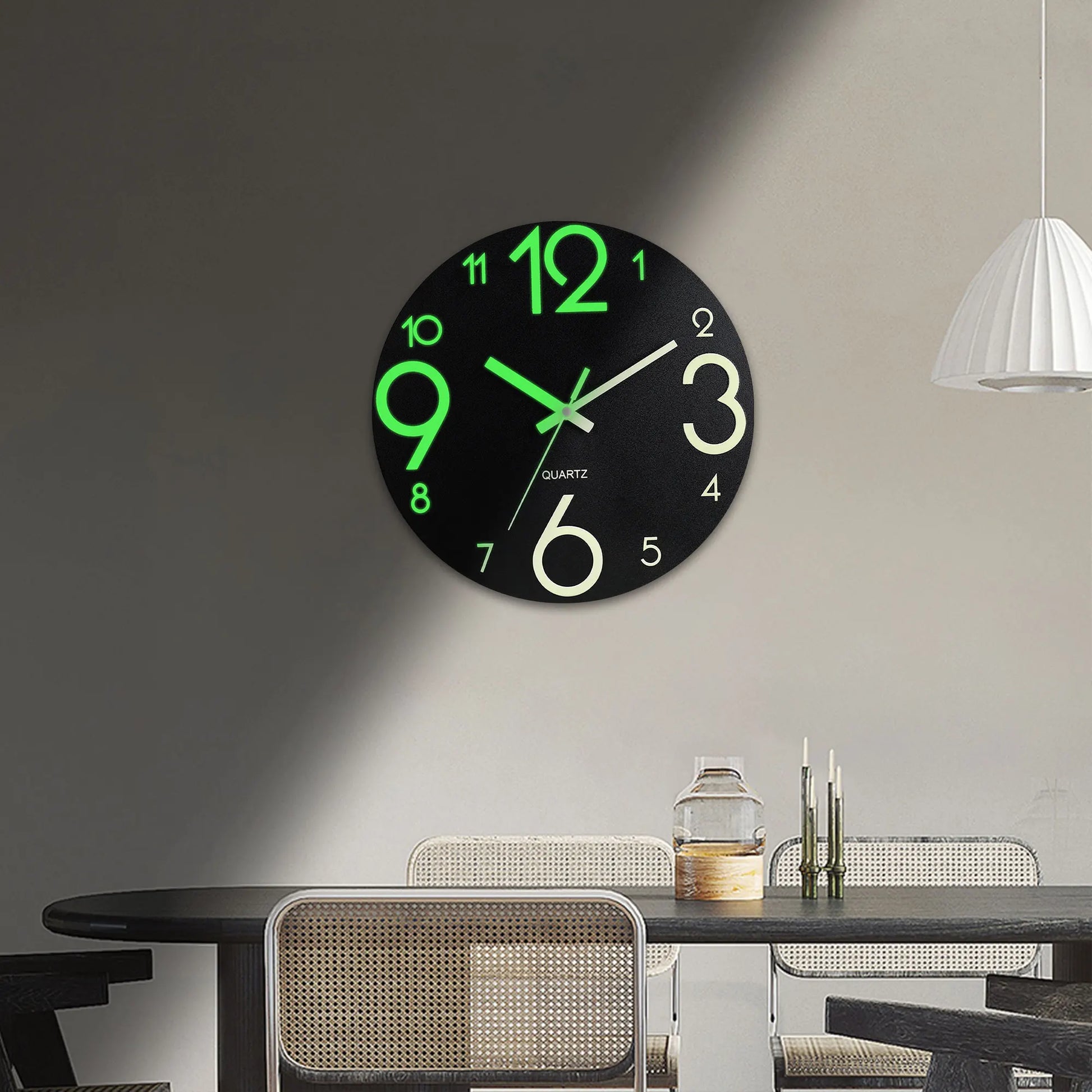 Horloge Murale Originale Ronde  Chiffres Lumineux