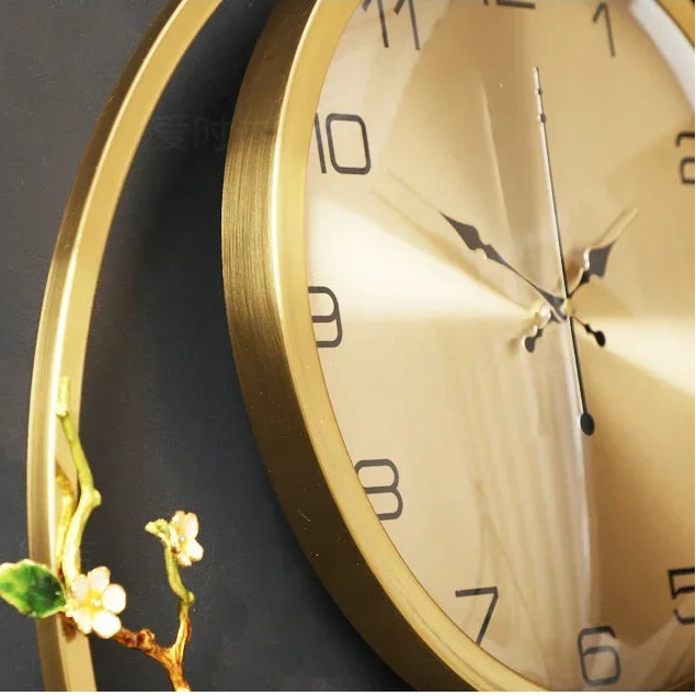 Horloge Murale SilencieuseDesign Asiatique Élégant en Bois